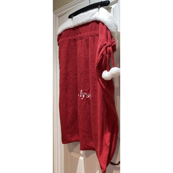 Pottery Barn Kids Alyssa Large Red Fleece Santa Bag Sack Christmas Stocking - Picture 15 of 16